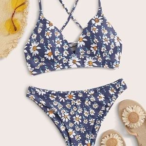 Women’s Floral Lace-up Bikini - SHIEN